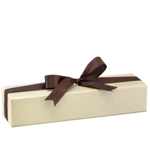 Premium leatherette dome bracelet box with detachable bow presentation box in custom colors