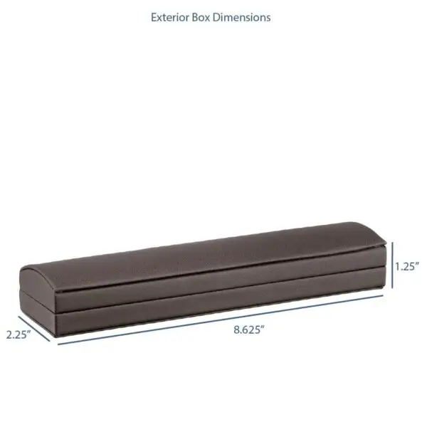Premium leatherette dome bracelet box with detachable bow presentation box in custom colors