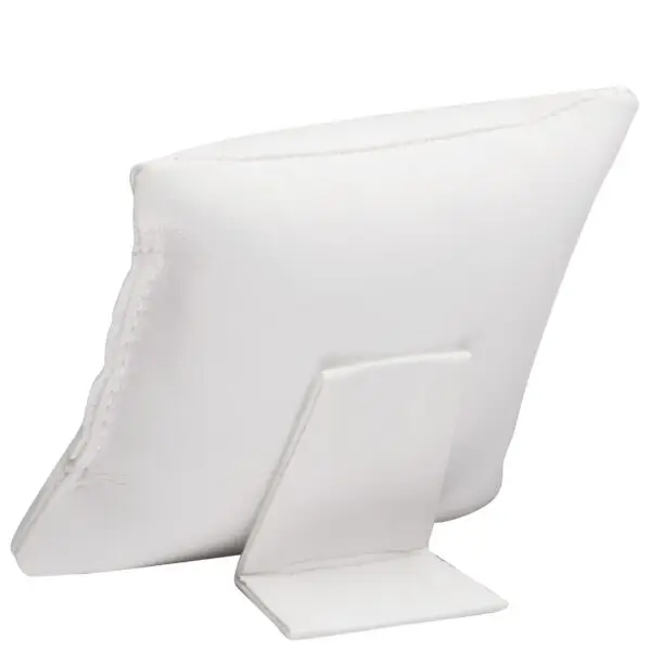 Custom Leatherette Bracelet Pillow Display with Stand – Private Label Custom leatherette bracelet pillow display with integrated adjustable stand, featuring embroidered logo and premium finish