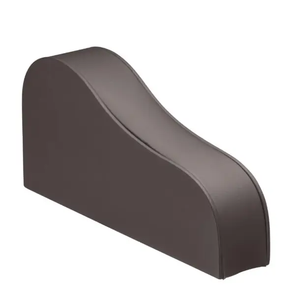 Large leatherette bracelet ramp display with custom branding for jewelry retail packaging and unboxing experiences