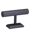 Leatherette bracelet bar display with custom logo branding and velvet-lined inserts for jewelry retail showcasing.