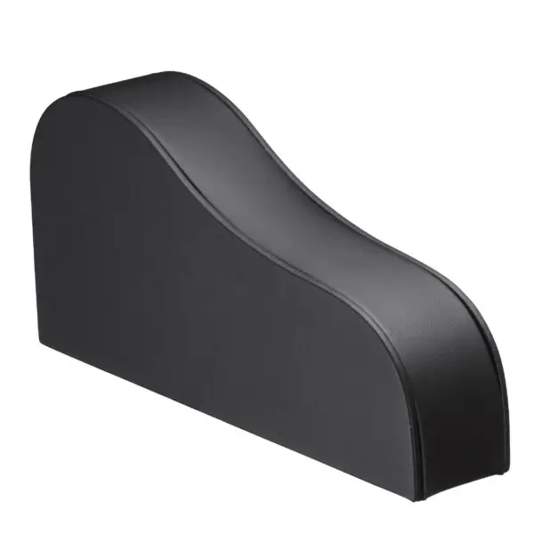 Large leatherette bracelet ramp display with custom branding for jewelry retail packaging and unboxing experiences