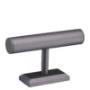 Leatherette bracelet bar display with custom logo branding and velvet-lined inserts for jewelry retail showcasing.