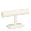 Leatherette bracelet bar display with custom logo branding and velvet-lined inserts for jewelry retail showcasing.