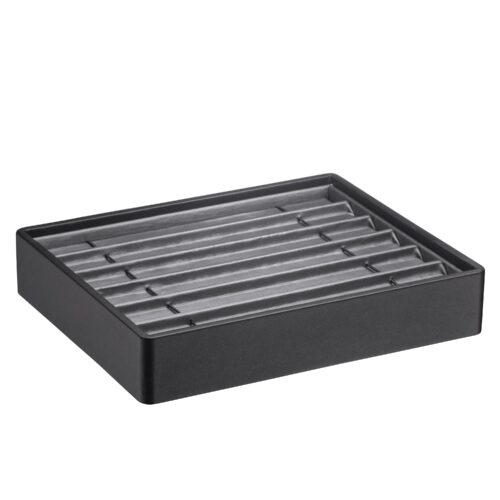 Leatherette Stackable 6-Slot Bracelet Display Tray – Custom Jewelry Packaging Leatherette stackable 6-slot bracelet display tray with custom logo branding option