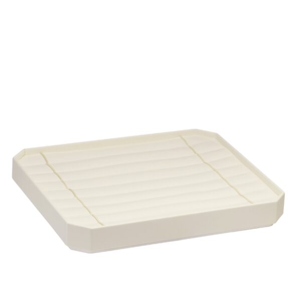 Lightweight octagon leatherette bracelet display tray with 9 slots, stackable, custom logo branding