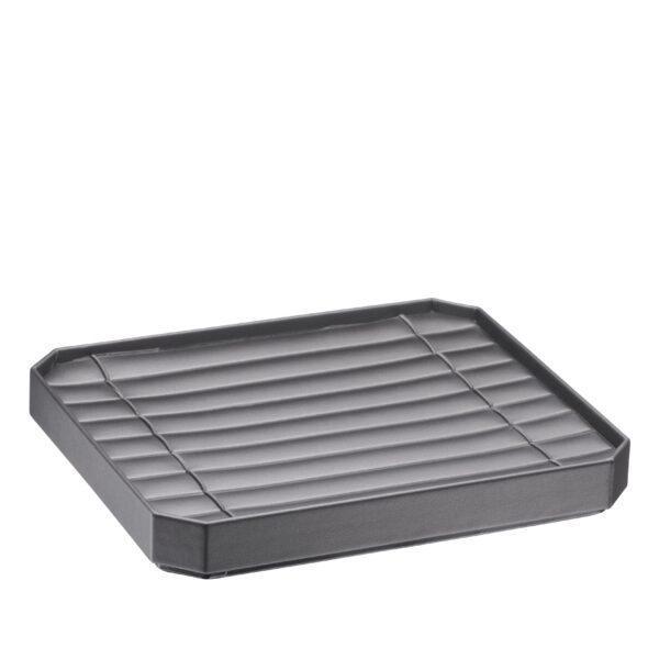 Lightweight octagon leatherette bracelet display tray with 9 slots, stackable, custom logo branding