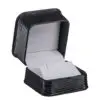 Textured Leatherette Earring Box – Custom Jewelry Packaging with Logo Custom textured leatherette earring box with branded logo and insert for jewelry packaging