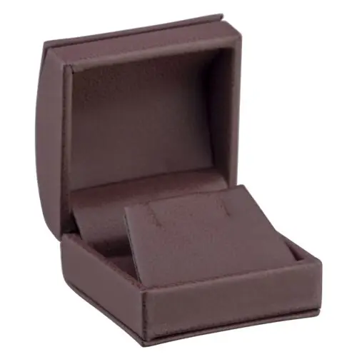 Dome Leatherette Earring Box with Outer Bow Box | Custom OEM Jewelry Packaging Premium dome leatherette earring box with outer bow box, custom logo options and padded interior display