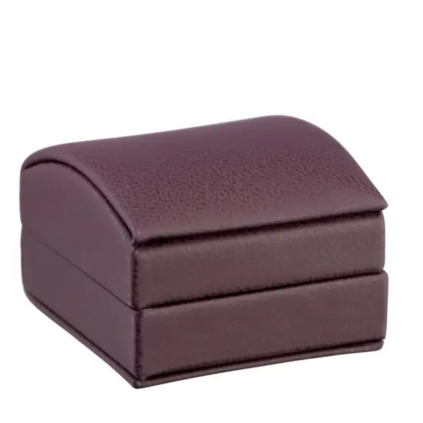 Dome Leatherette Earring Box with Outer Bow Box | Custom OEM Jewelry Packaging Premium dome leatherette earring box with outer bow box, custom logo options and padded interior display