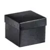 Textured Leatherette Earring Box – Custom Jewelry Packaging with Logo Custom textured leatherette earring box with branded logo and insert for jewelry packaging