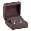 Dome Leatherette Earring Box with Outer Bow Box | Custom OEM Jewelry Packaging Premium dome leatherette earring box with outer bow box, custom logo options and padded interior display