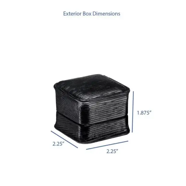 Textured Leatherette Earring Box – Custom Jewelry Packaging with Logo Custom textured leatherette earring box with branded logo and insert for jewelry packaging