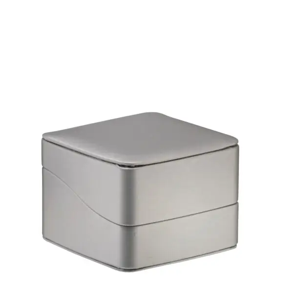 Leatherette T-style earring display box in Lustre finish with custom logo branding for wholesale jewelry packaging