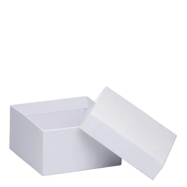 Leatherette rounded earring box with T-style closure and custom interior foam insert for jewelry retail packaging