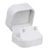 Soft Leatherette Earring Box | Custom Branding | Classic Collection OEM Premium soft leatherette earring box with logo branding and custom interior insert