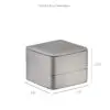 Leatherette T-style earring display box in Lustre finish with custom logo branding for wholesale jewelry packaging