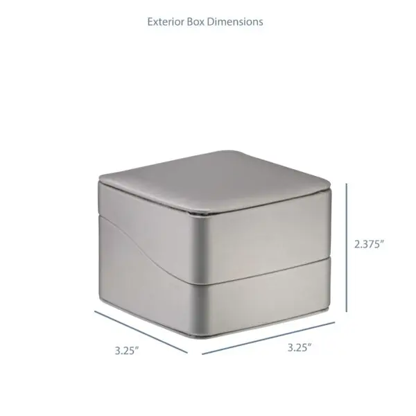 Leatherette T-style earring display box in Lustre finish with custom logo branding for wholesale jewelry packaging