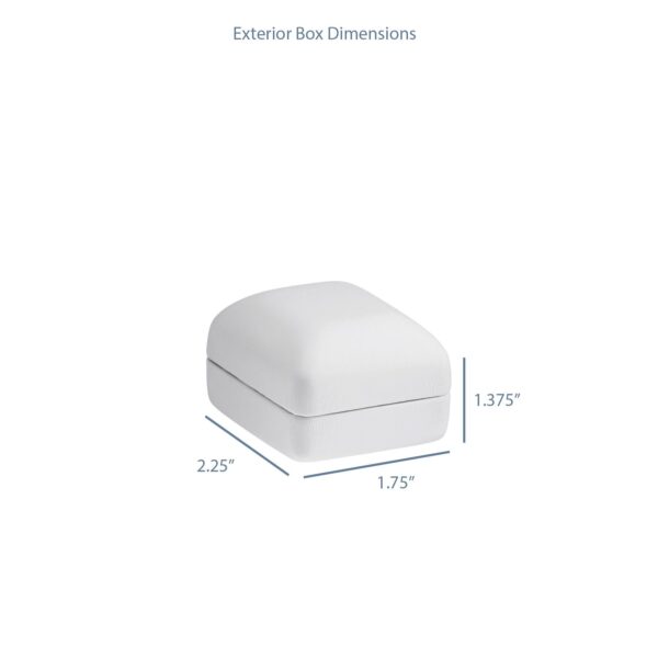 Custom leatherette rounded earring box with luxury finishes for jewelry brand packaging
