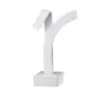 Short leatherette earring display tree stand for jewelry retail packaging and branding