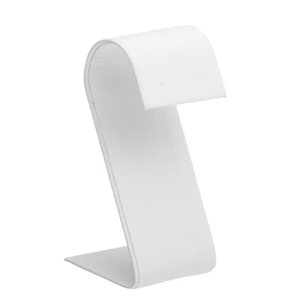 Custom Leatherette Arc Earring Display Stand – Wholesale Jewelry Packaging Custom leatherette arc foldover earring display stand with branded options for jewelry retail packaging