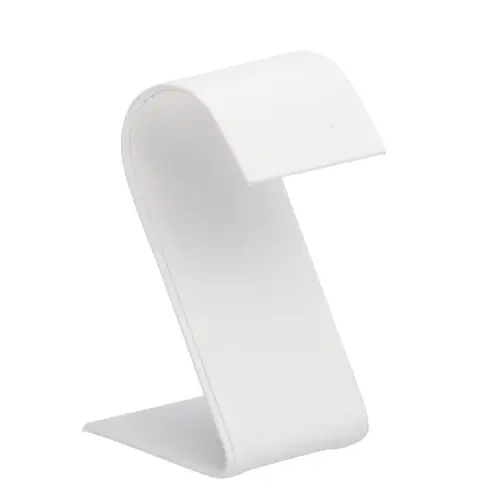 Custom large arc foldover leatherette earring display stand with premium finish and custom branding options