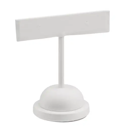 Premium custom leatherette T-style earring display tree, medium size, available in multiple colors and finishes