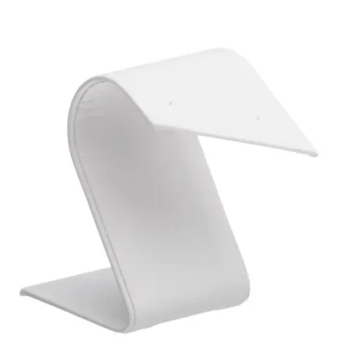 Custom leatherette foldover earring display stand with sliced compartments, professional jewelry packaging
