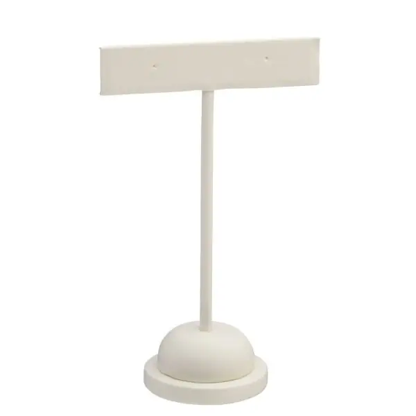 Leatherette X-large T-style earring display tree with adjustable arms for earring retail showcasing