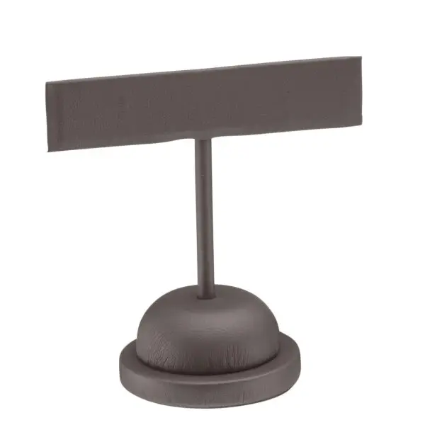 Premium custom leatherette T-style earring display tree, medium size, available in multiple colors and finishes