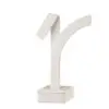 Short leatherette earring display tree stand for jewelry retail packaging and branding