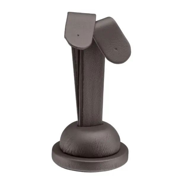 Leatherette foldover earring display organizer with custom branding and multiple jewelry slots