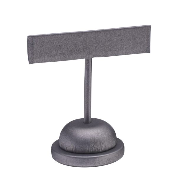 Premium custom leatherette T-style earring display tree, medium size, available in multiple colors and finishes