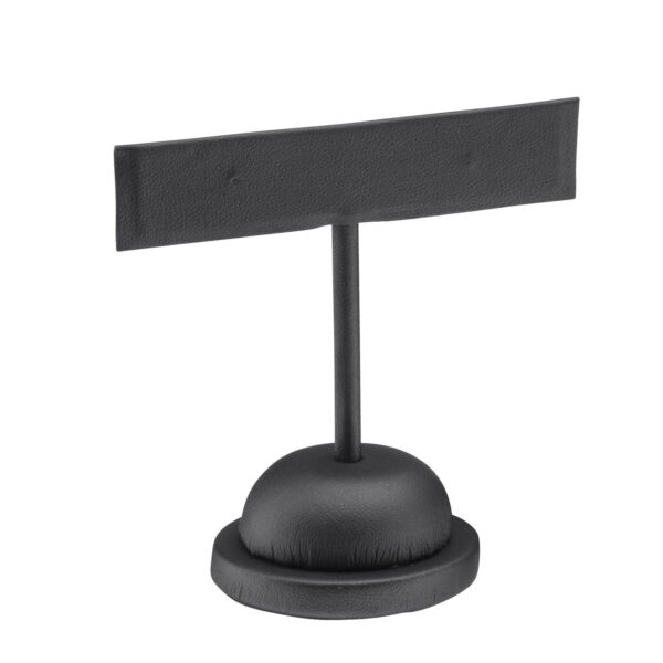 Premium custom leatherette T-style earring display tree, medium size, available in multiple colors and finishes