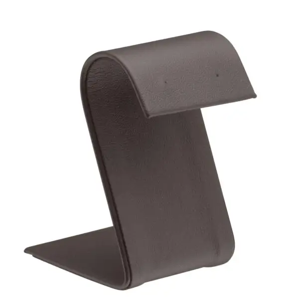Custom Leatherette Arc Foldover Earring Display Stand Leatherette arc foldover earring display stand with custom logo and velvet interior insert