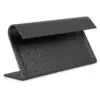 Leatherette multi-earring fold-over display stand with custom logo branding, jewelry packaging