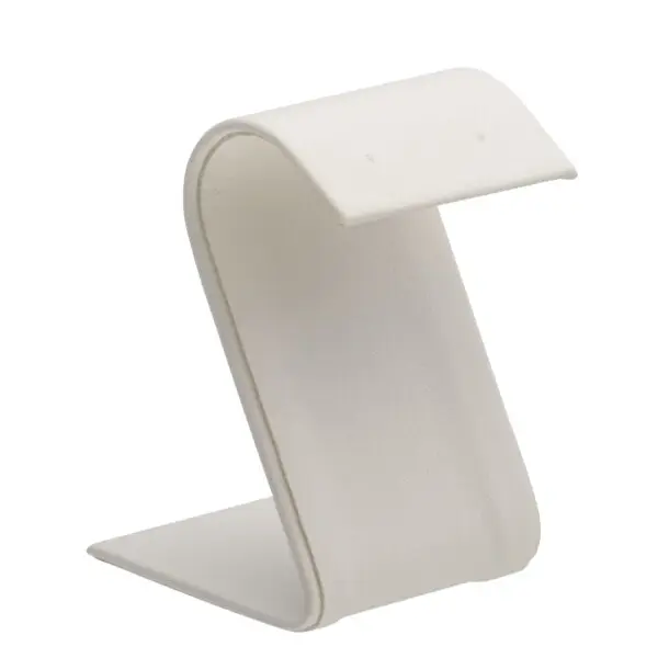 Custom Leatherette Arc Foldover Earring Display Stand Leatherette arc foldover earring display stand with custom logo and velvet interior insert