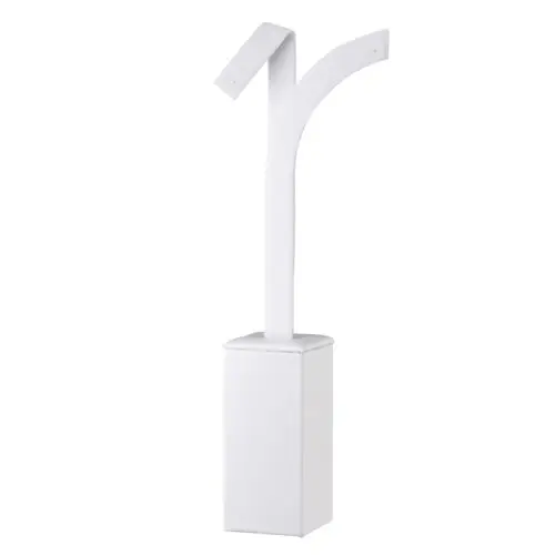 Custom tall earring leatherette display stand with embossed logo for retail jewelry packaging