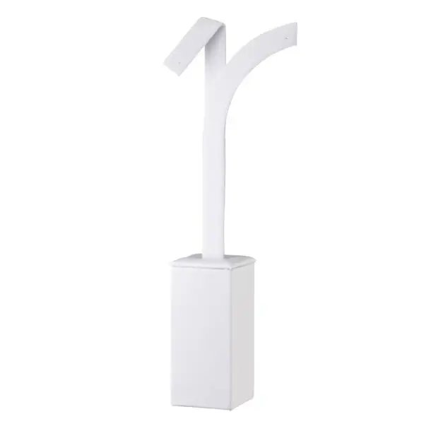 Custom Leatherette Tall Earring Display Stand Custom tall earring leatherette display stand with embossed logo for retail jewelry packaging