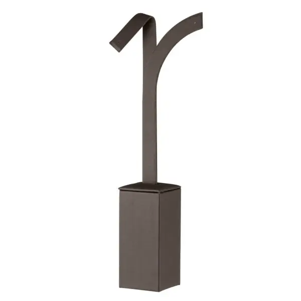 Custom Leatherette Tall Earring Display Stand Custom tall earring leatherette display stand with embossed logo for retail jewelry packaging