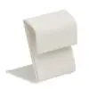 Leatherette fold-over earring display stand with custom logo branding for jewelry retail packaging