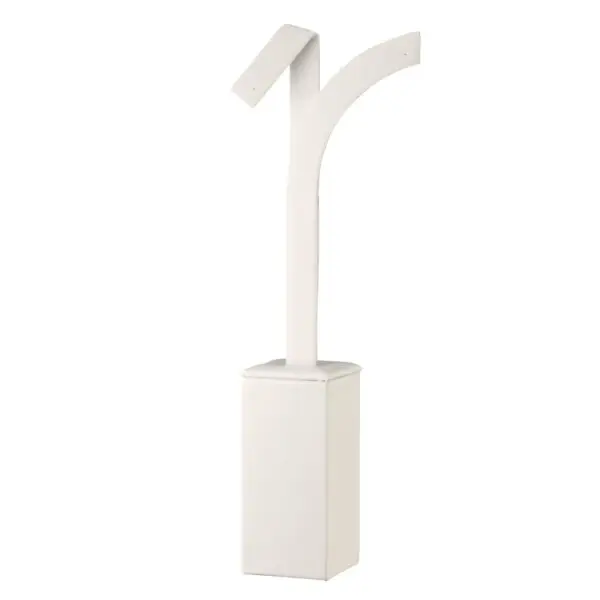 Custom Leatherette Tall Earring Display Stand Custom tall earring leatherette display stand with embossed logo for retail jewelry packaging