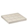 Leatherette 12-earring display tray with stackable design for jewelry retail organization and storage