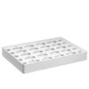 Leatherette 25-Earring Stackable T-Bar Jewelry Display Tray – Custom Branded Leatherette T-bar jewelry earring display tray with 25-earring capacity, stackable design with custom branding options