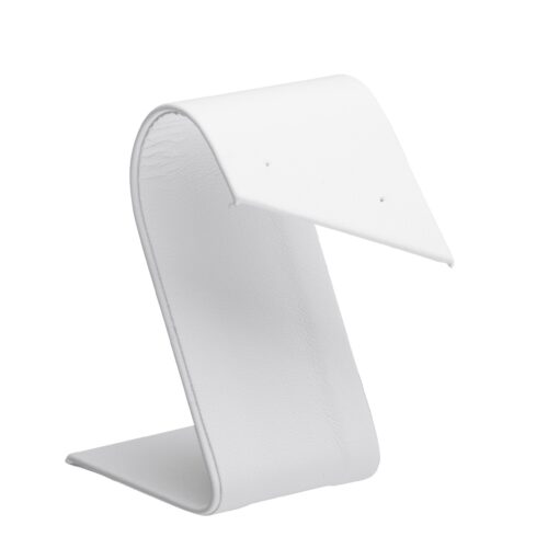 Custom leatherette foldover earring display stand, medium size, branded jewelry packaging