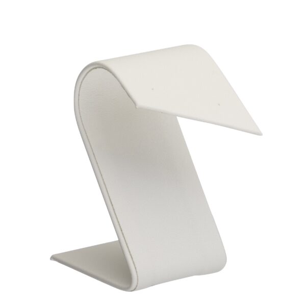 Custom leatherette foldover earring display stand, medium size, branded jewelry packaging