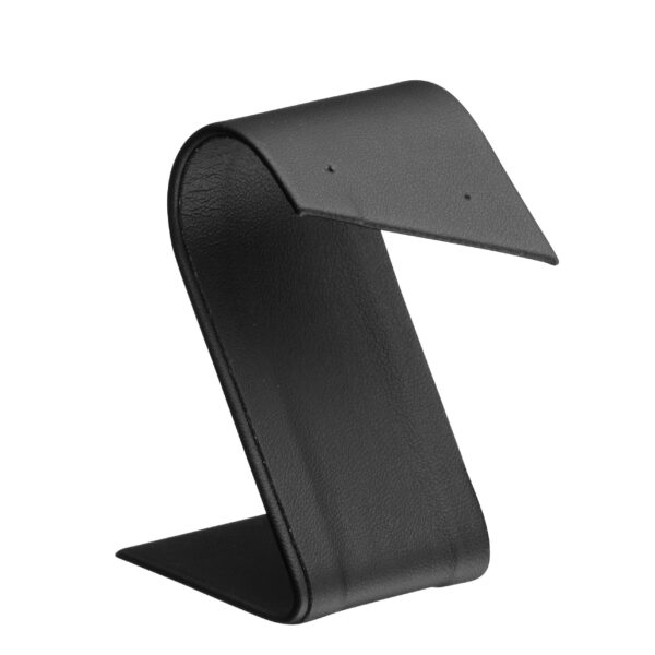 Custom leatherette foldover earring display stand, medium size, branded jewelry packaging