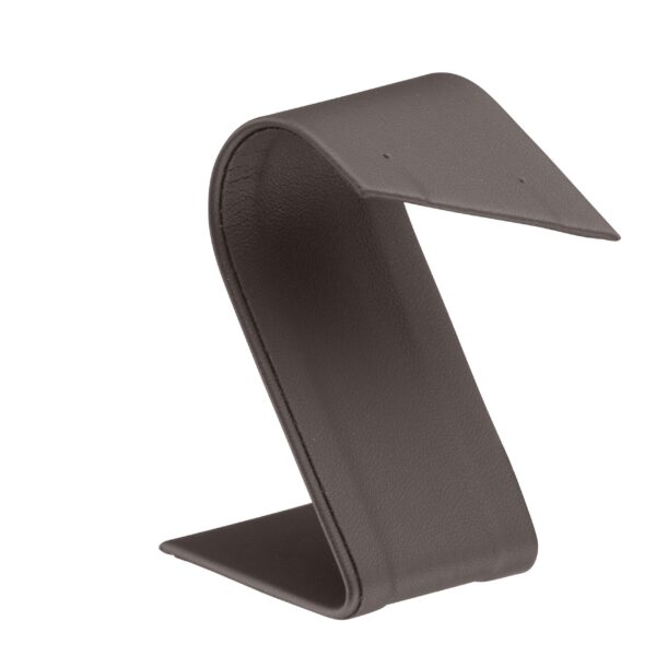 Custom leatherette foldover earring display stand, medium size, branded jewelry packaging