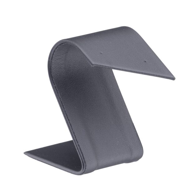 Custom leatherette foldover earring display stand, medium size, branded jewelry packaging