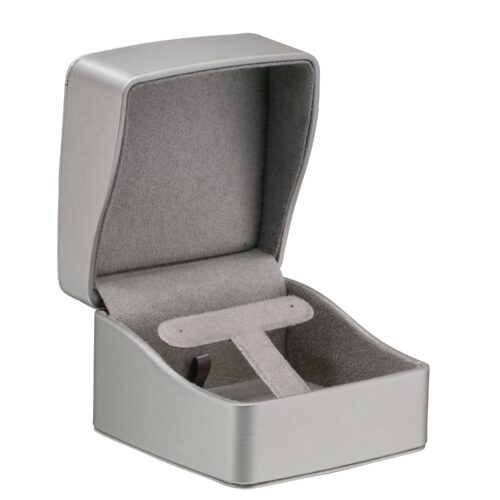 Custom leatherette jewelry storage box with premium finish and personalized logo branding options